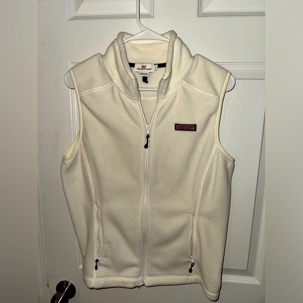 Vineyard Vines Harbor Fleece Vest - White